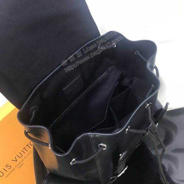 lv新款包包 路易威登Christopher小號雙肩包 lv男士後背包 M41709黑色  ydh3843